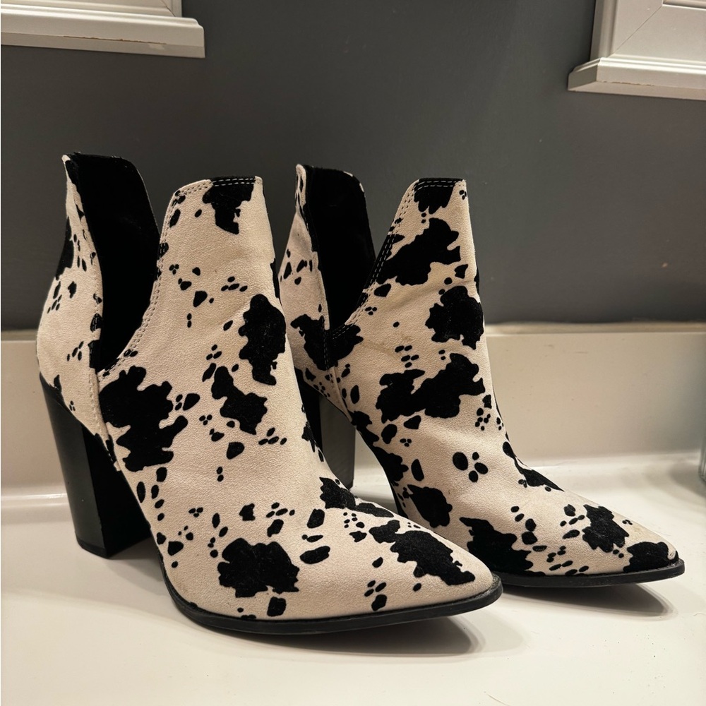 Cowprint Booties